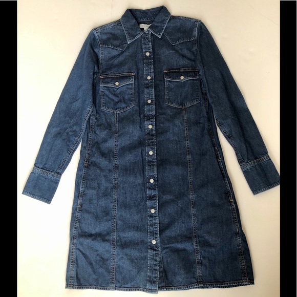 calvin klein women's denim shirt
